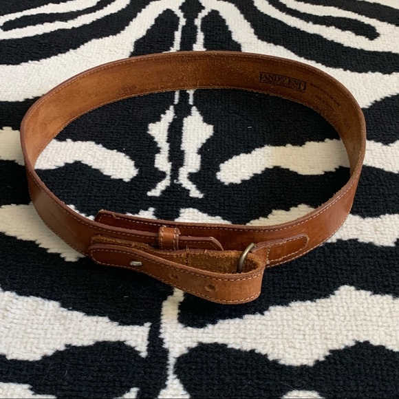 Vintage Accessories - Vintage Lands End Safari Wide Leather Corset Utility